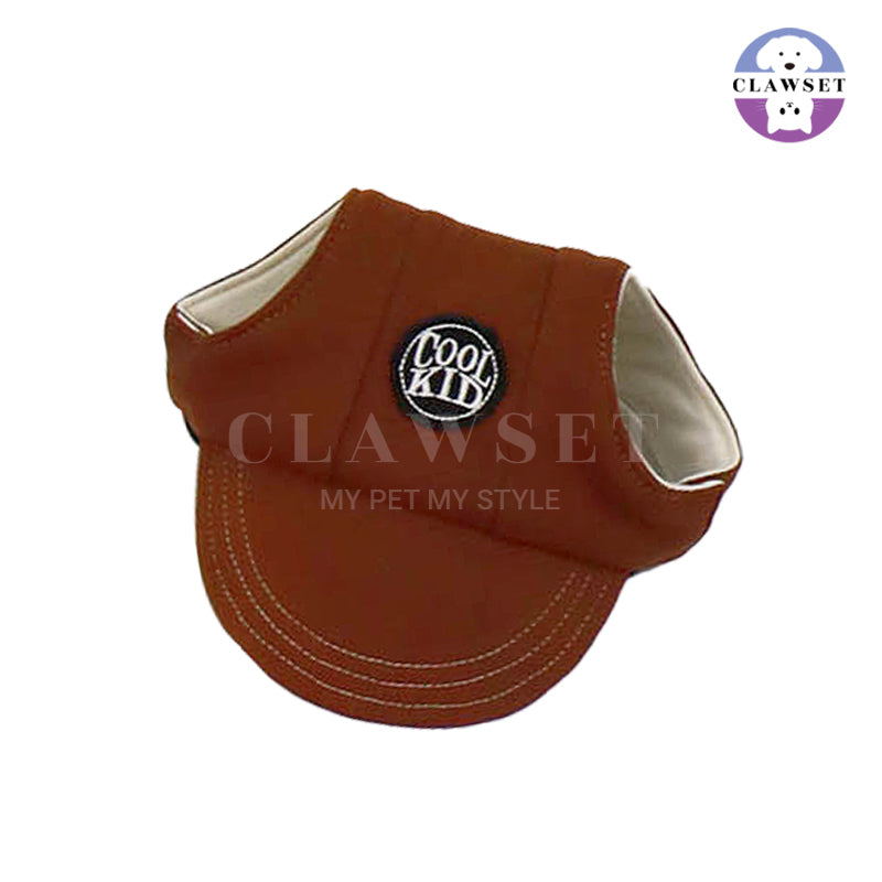Clawset - Pet Accessories - Cool Kid (Topi Hewan Peliharaan) - Brown (Coklat)