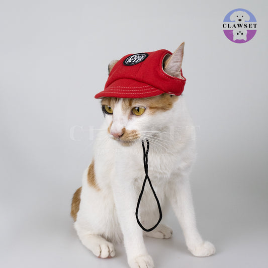 Clawset - Pet Accessories - Cool Kid (Topi Hewan Peliharaan) - Red (Merah)