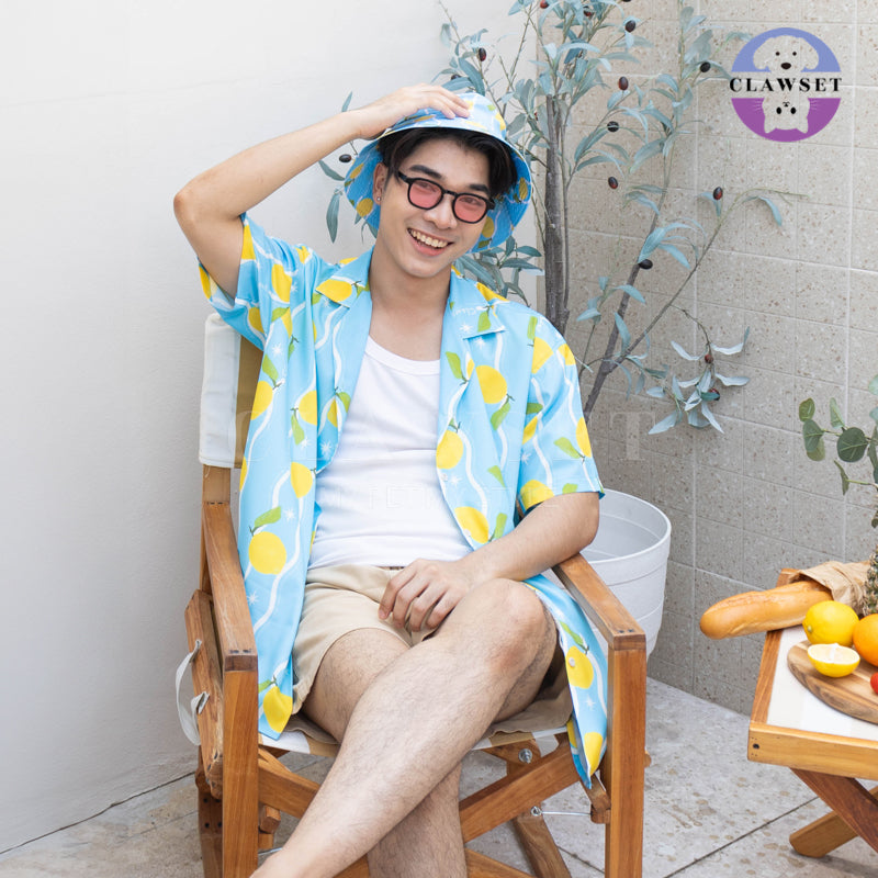 Clawset - Hat Collection Unisex - Italian Collection - Lemon Blue