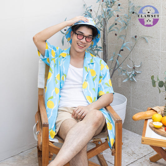 Clawset - Hat Collection Unisex - Italian Collection - Lemon Blue