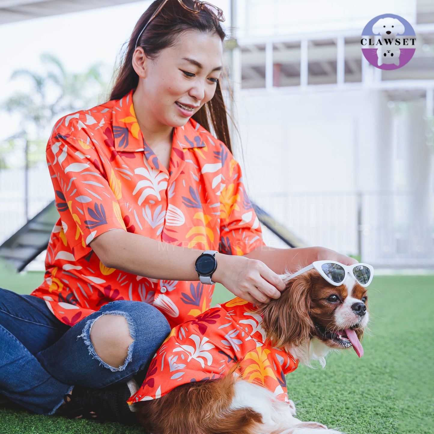Clawset - Pet Fashion - Hawaii Happy Paradise - Orange