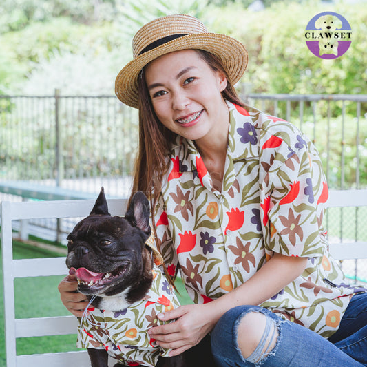 Clawset - Shirt Collection Unisex (Baju Unisex)  - Hawaii Happy Paradise - Cream