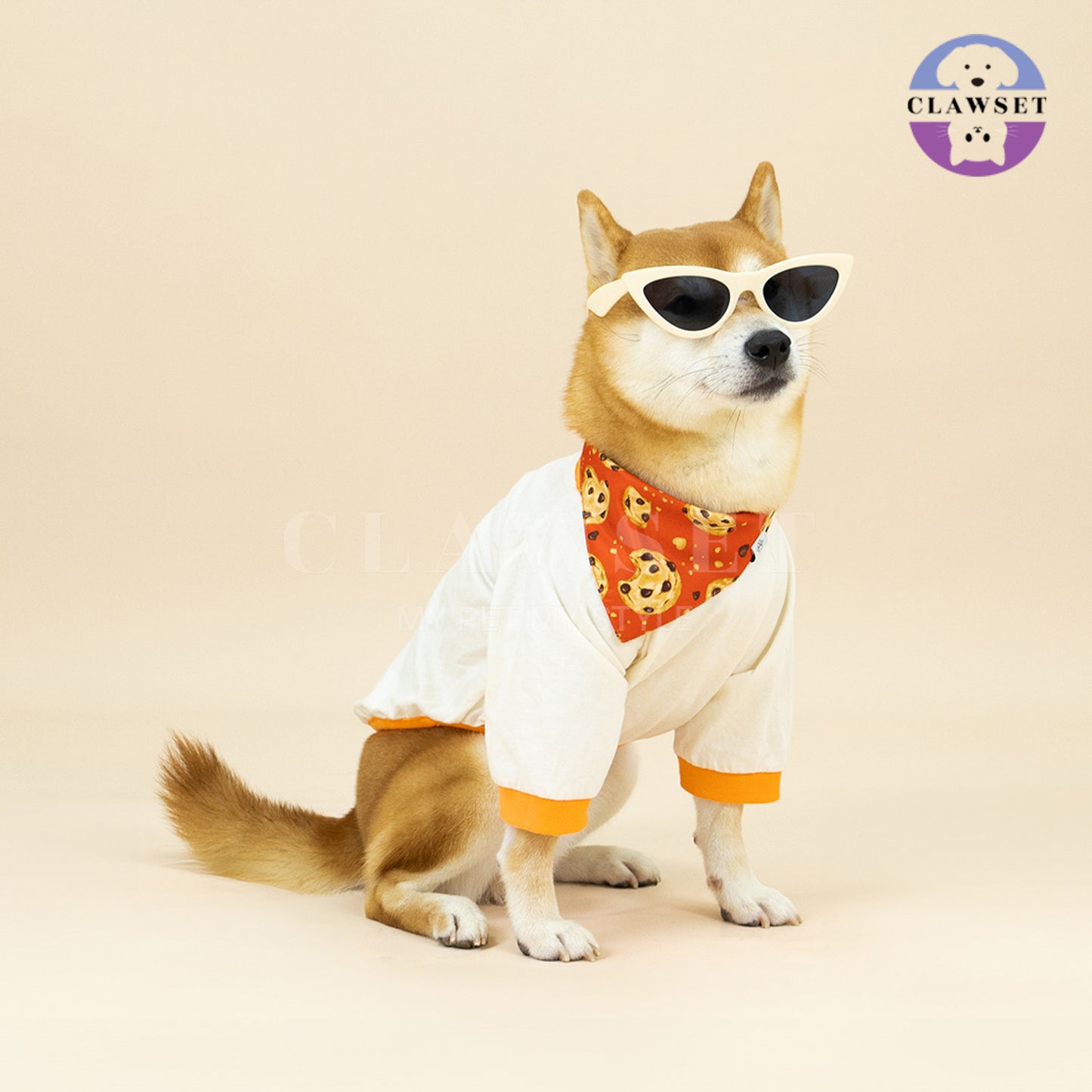 Clawset - Pet Scarf (Syal) - Im So Hungry - Cookie Orange