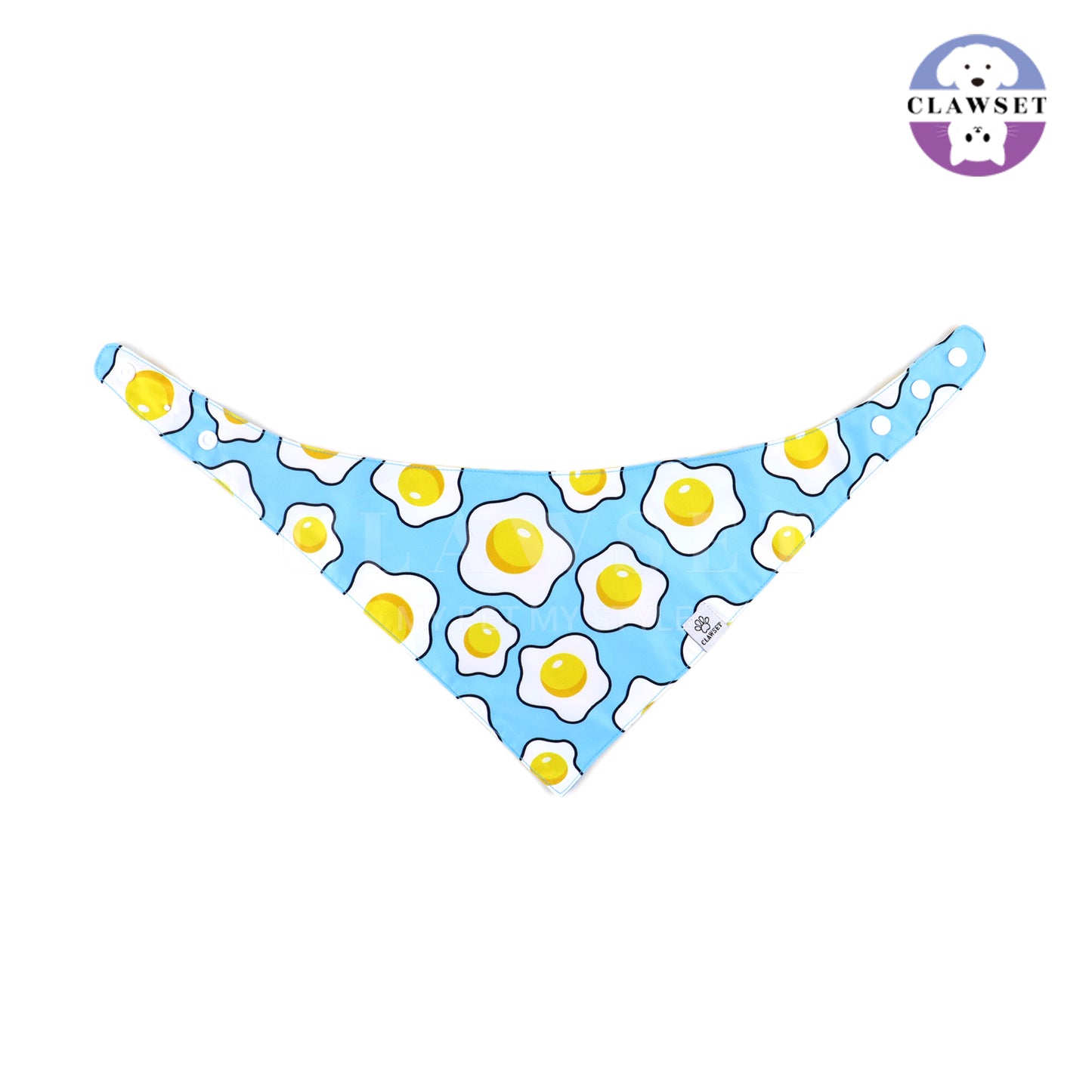 Clawset - Pet Scarf (Syal) - Im So Hungry - Fried Egg Light Blue (Biru Langit)