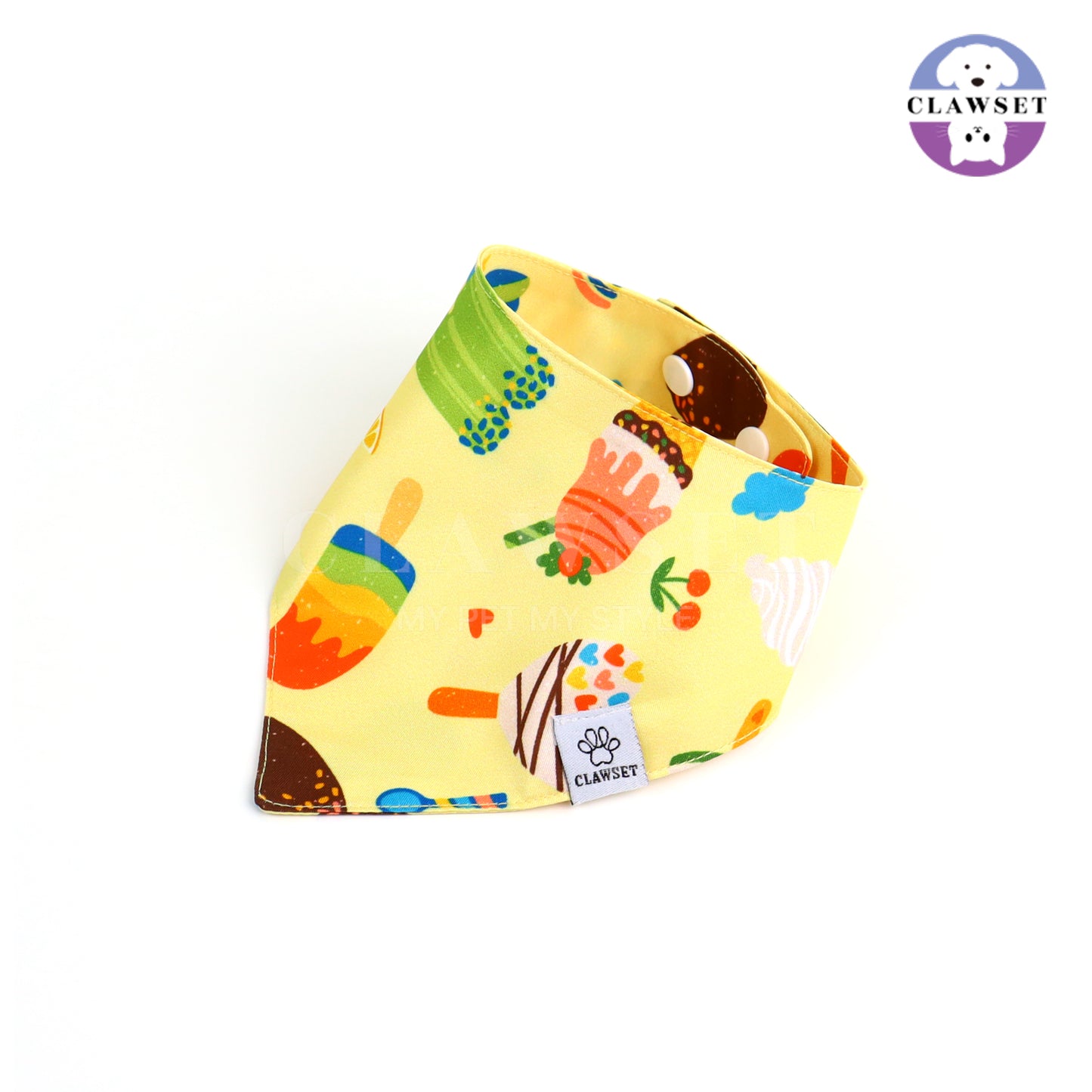 Clawset - Pet Scarf (Syal) - Im So Hungry - Ice Cream Yellow (Kuning)