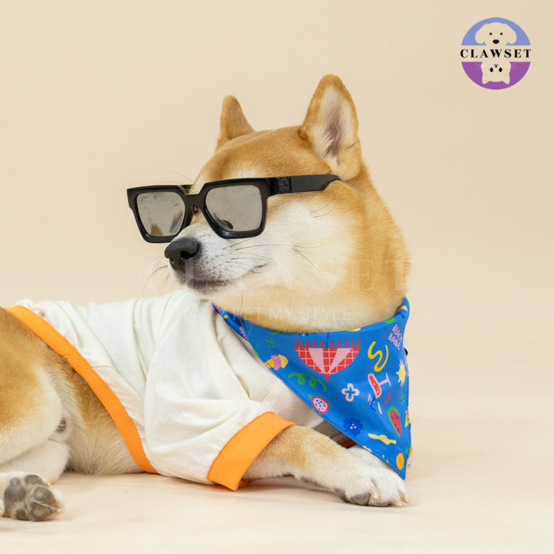 Clawset - Pet Scarf (Syal) - Im So Hungry - Summer Navy Blue (Biru)