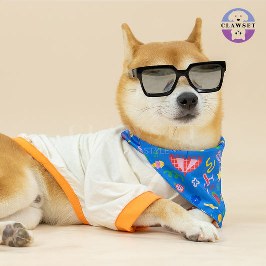 Clawset - Pet Scarf (Syal) - Im So Hungry - Summer Navy Blue (Biru)