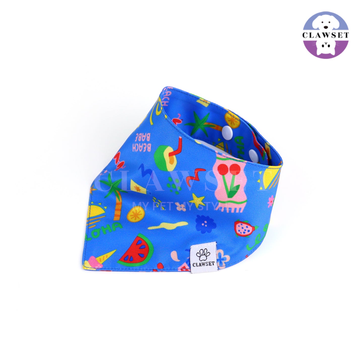 Clawset - Pet Scarf (Syal) - Im So Hungry - Summer Navy Blue (Biru)