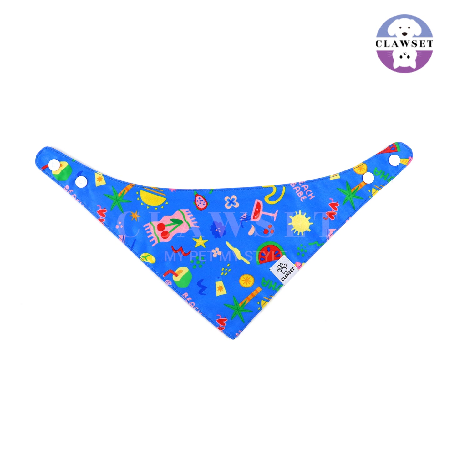 Clawset - Pet Scarf (Syal) - Im So Hungry - Summer Navy Blue (Biru)