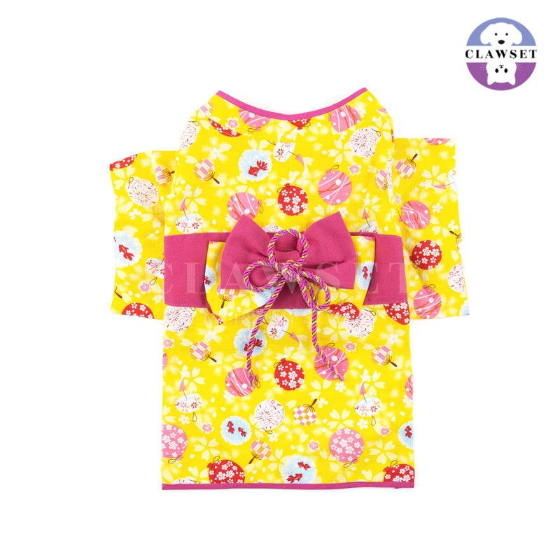 Clawset - Pet Fashion - Kimono Inusama Collection - Natsu Yellow (Kuning)