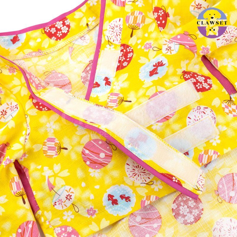 Clawset - Pet Fashion - Kimono Inusama Collection - Natsu Yellow (Kuning)