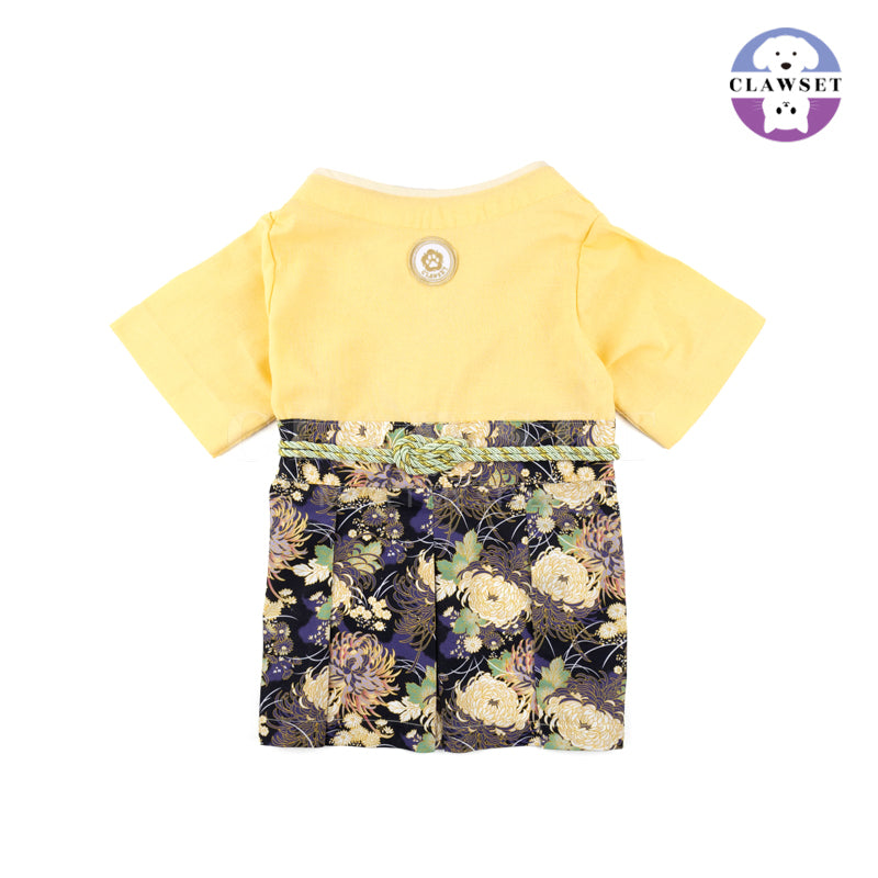 Clawset - Pet Fashion - Yukata Inusama Collection - Kiku Yellow (Kuning)
