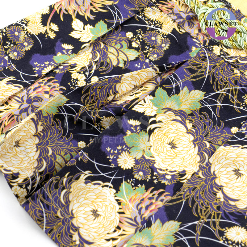 Clawset - Pet Fashion - Yukata Inusama Collection - Kiku Yellow (Kuning)