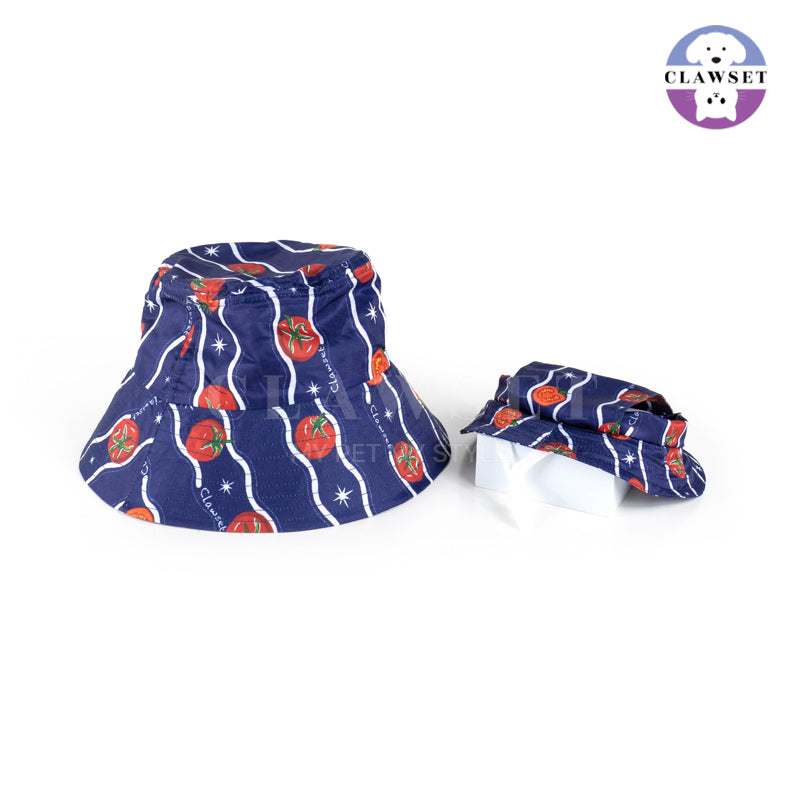 Clawset - Pet Hat - Italian Summer - Tomato Navy