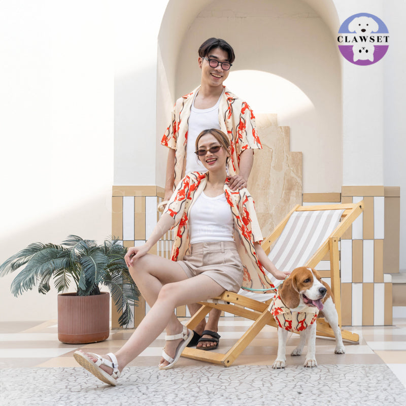 Clawset - Pet Shirt - Italian Summer - Lobster Cream