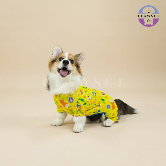 Clawset - Pet Fashion - Corgi Collection - Protection Suit - Yellow Rainbow (Kuning)