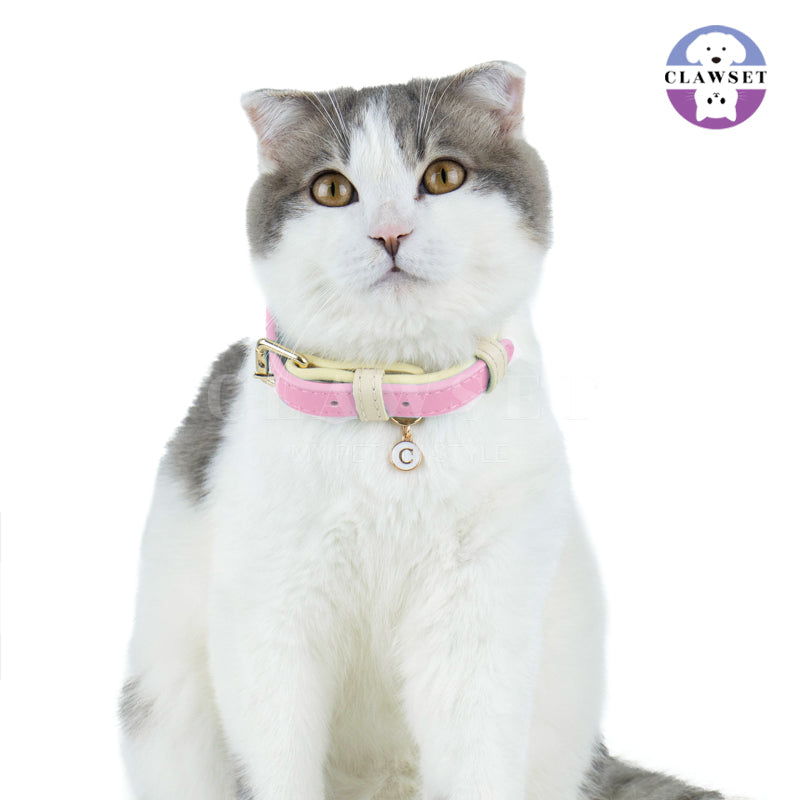 Clawset - Pet Accessories - Set 3 in 1 Collar, Leash, and Bag - Pink