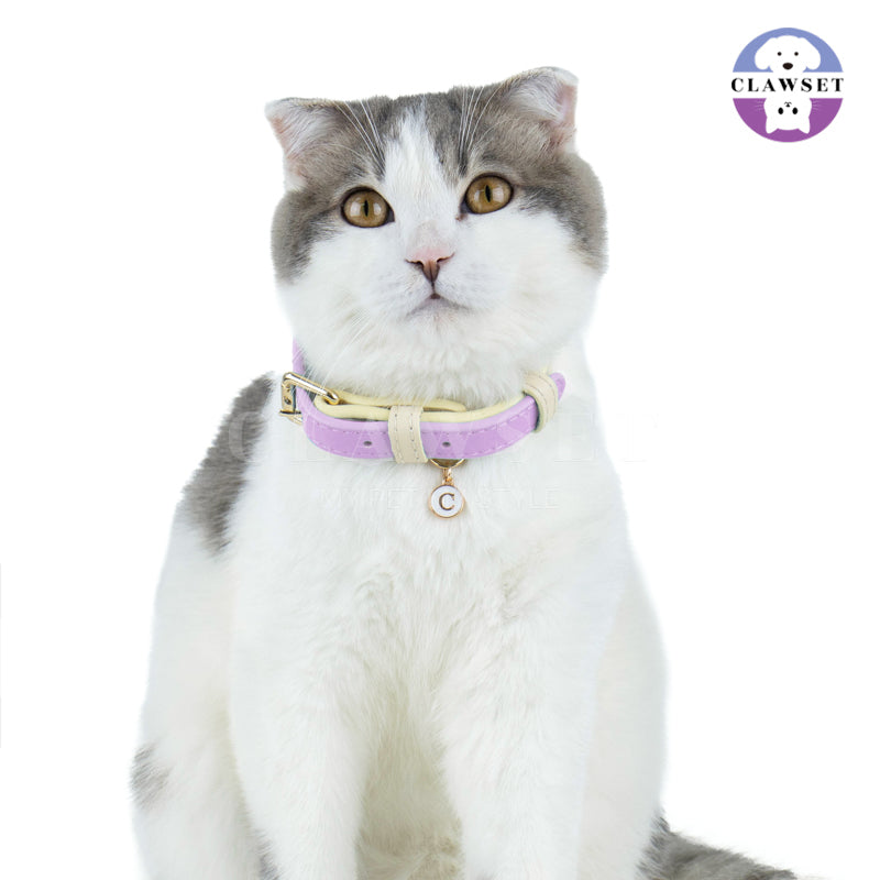 Clawset - Pet Accessories - Set 3 in 1 Collar, Leash, and Bag - Purple (Ungu)