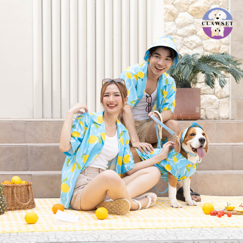 Clawset - Shirt Collection Unisex (Baju Unisex) - Italian Summer - Lemon Blue