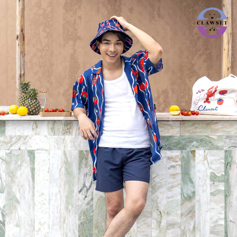 Clawset - Shirt Collection Unisex (Baju Unisex) - Italian Summer -  Tomato Navy