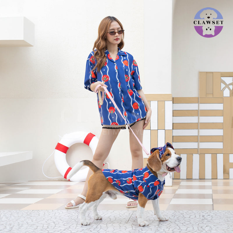 Clawset - Shirt Collection Unisex (Baju Unisex) - Italian Summer -  Tomato Navy