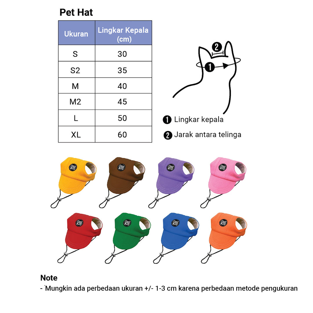 Clawset - Pet Accessories - Cool Kid (Topi Hewan Peliharaan) - Salmon (Orange)
