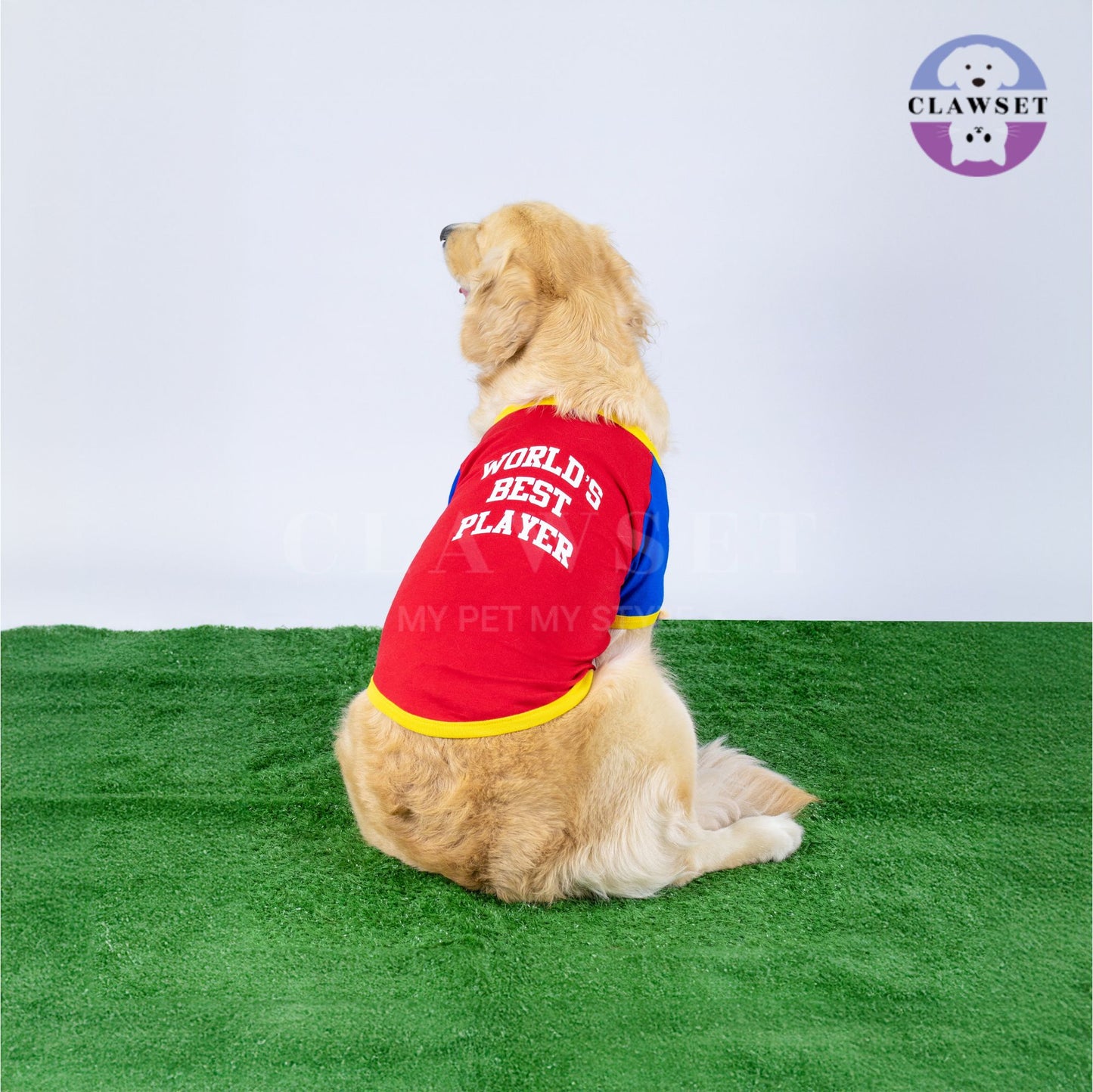 Clawset - Pet T-Shirt - Winner T Shirt - World's Best Player -  Red