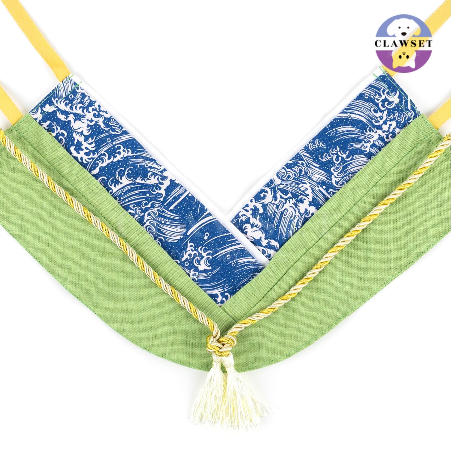 Clawset - Pet Fashion - Yukata Collar - Inusama Collection - Wasabi Green