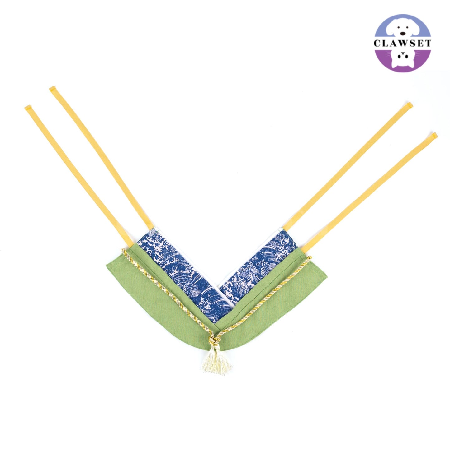 Clawset - Pet Fashion - Yukata Collar - Inusama Collection - Wasabi Green