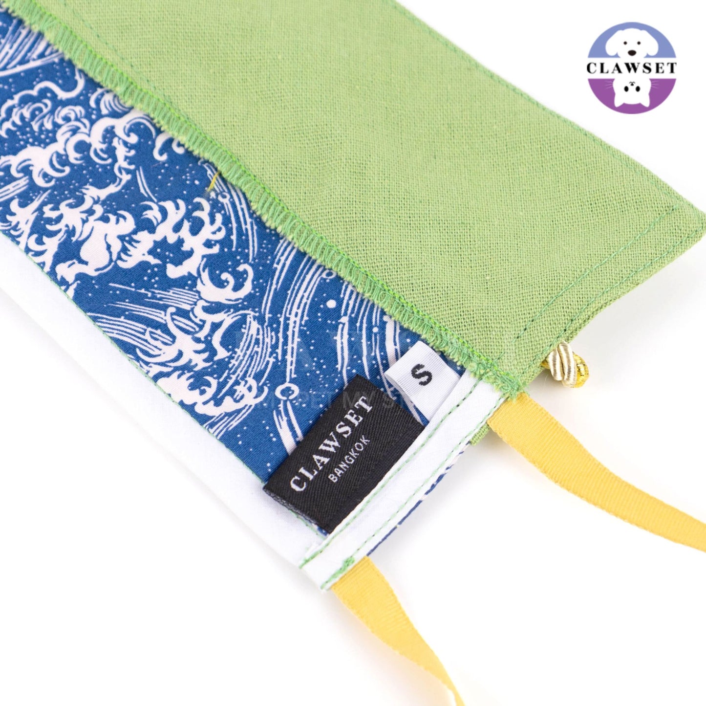 Clawset - Pet Fashion - Yukata Collar - Inusama Collection - Wasabi Green