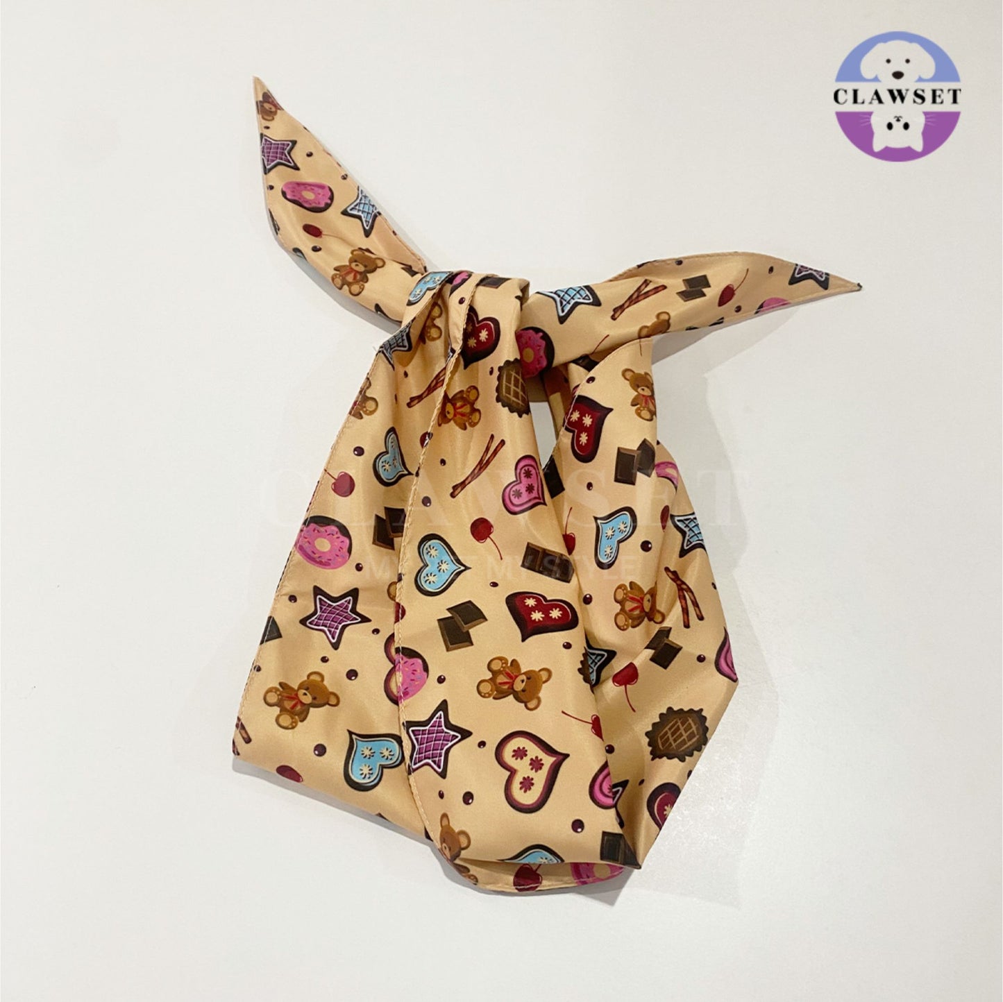 Clawset - Human scarf - I'm so Hungry -  Sweet treats - Beige (One Size)