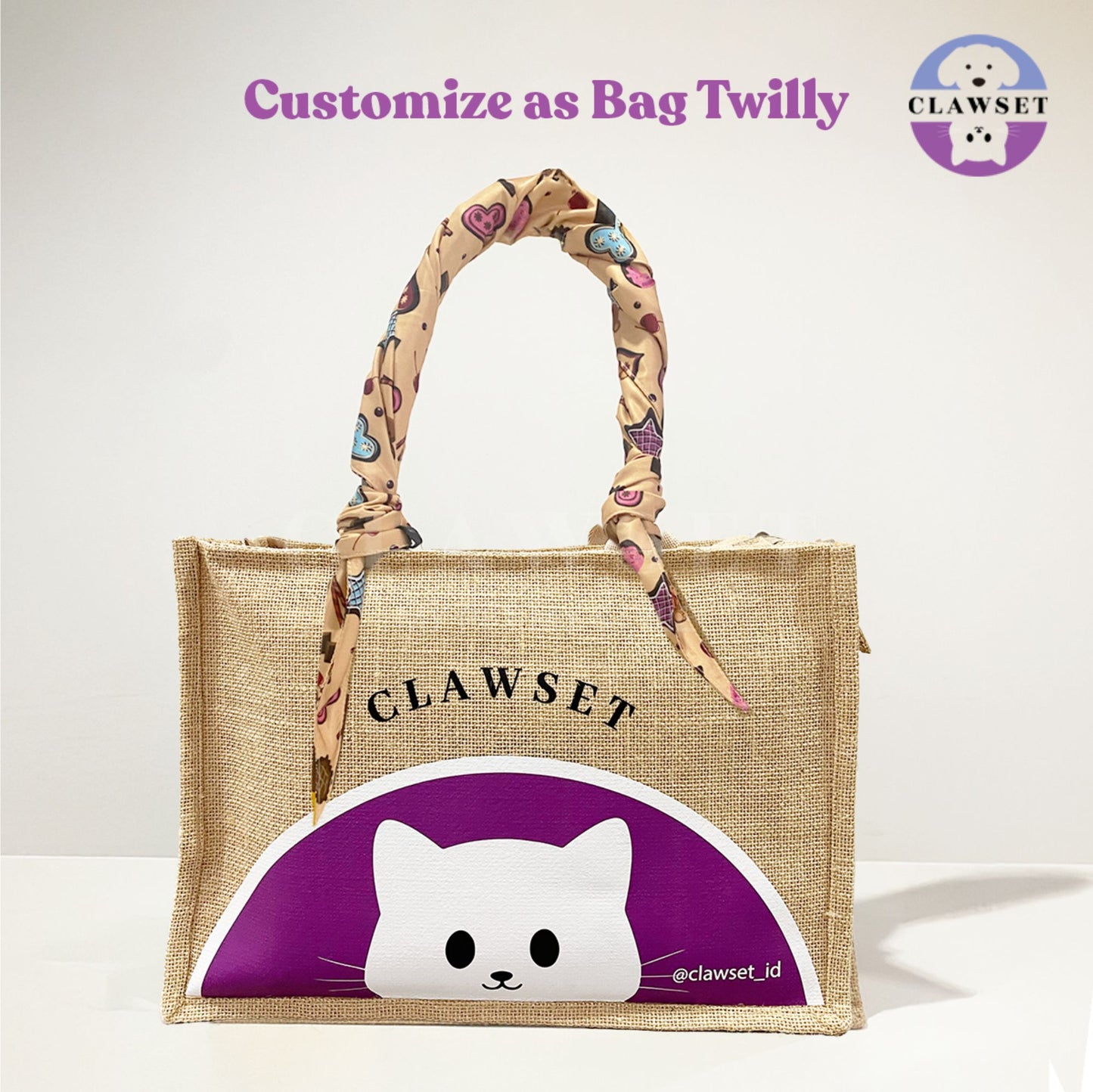 Clawset - Human scarf - I'm so Hungry -  Sweet treats - Beige (One Size)