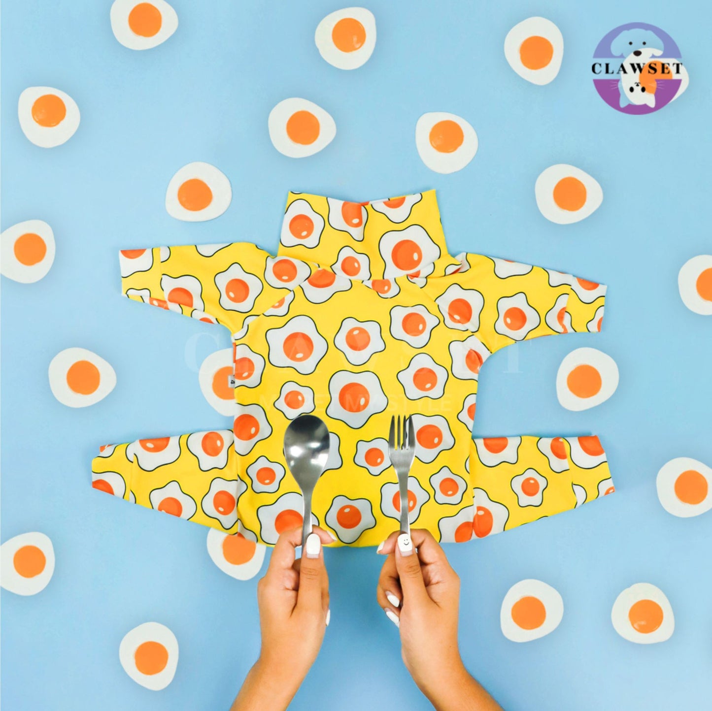Clawset - Pet Fashion - Protection Suit - Foodie - Fried Egg