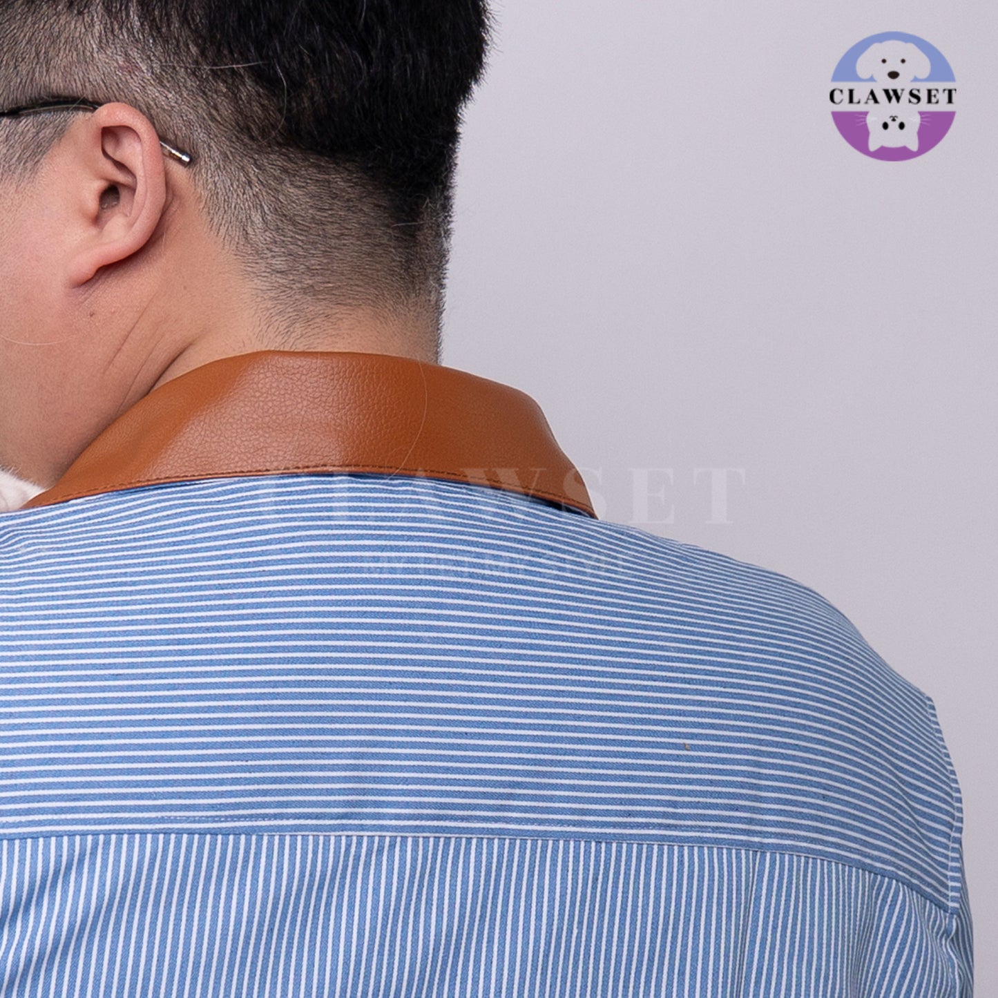 Clawset - Human Shirt - Denim Shirt - Stripe, Blue