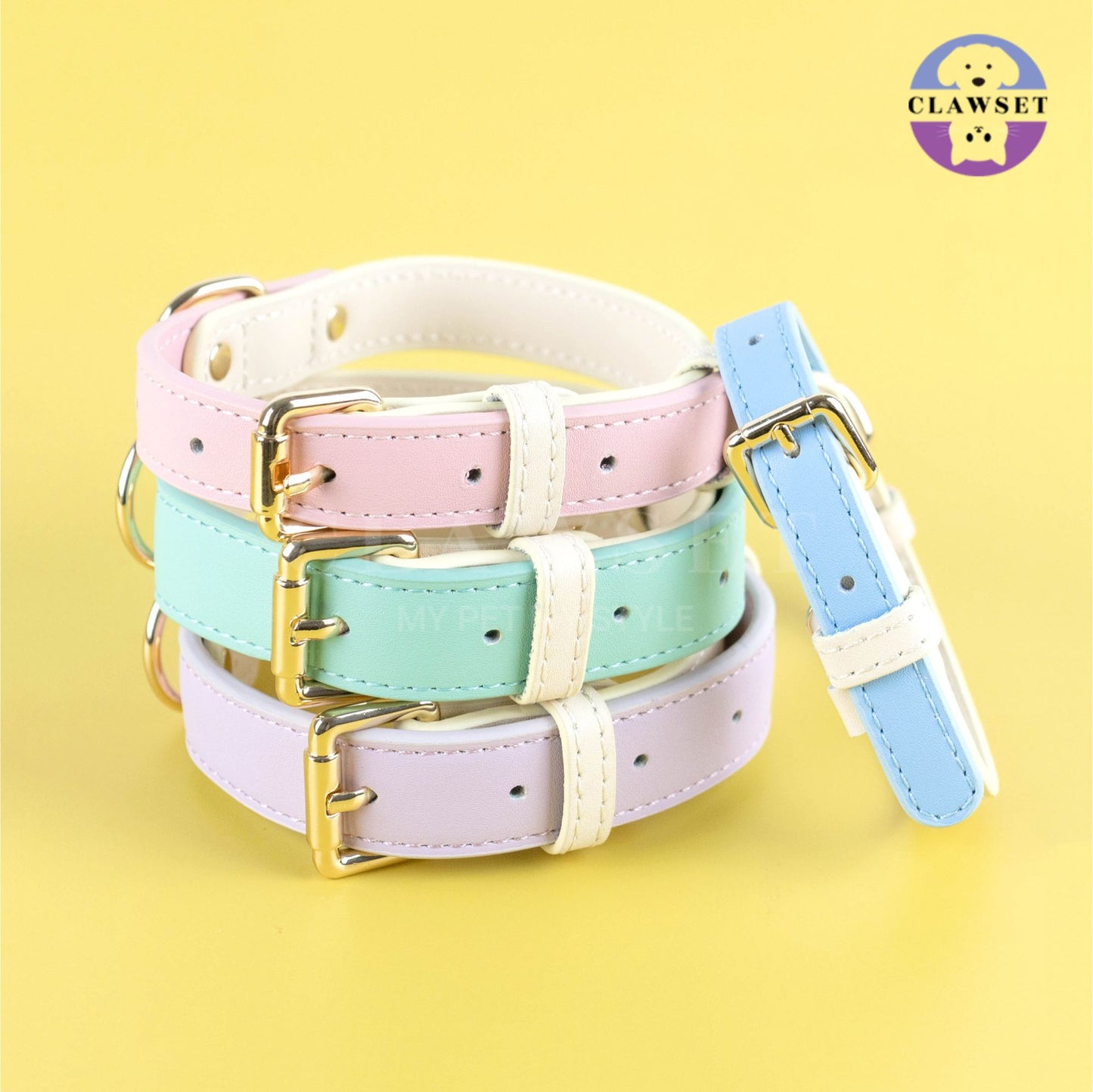 Clawset - Pet Accessories - Adjustable Collar - Pink (Merah Muda)