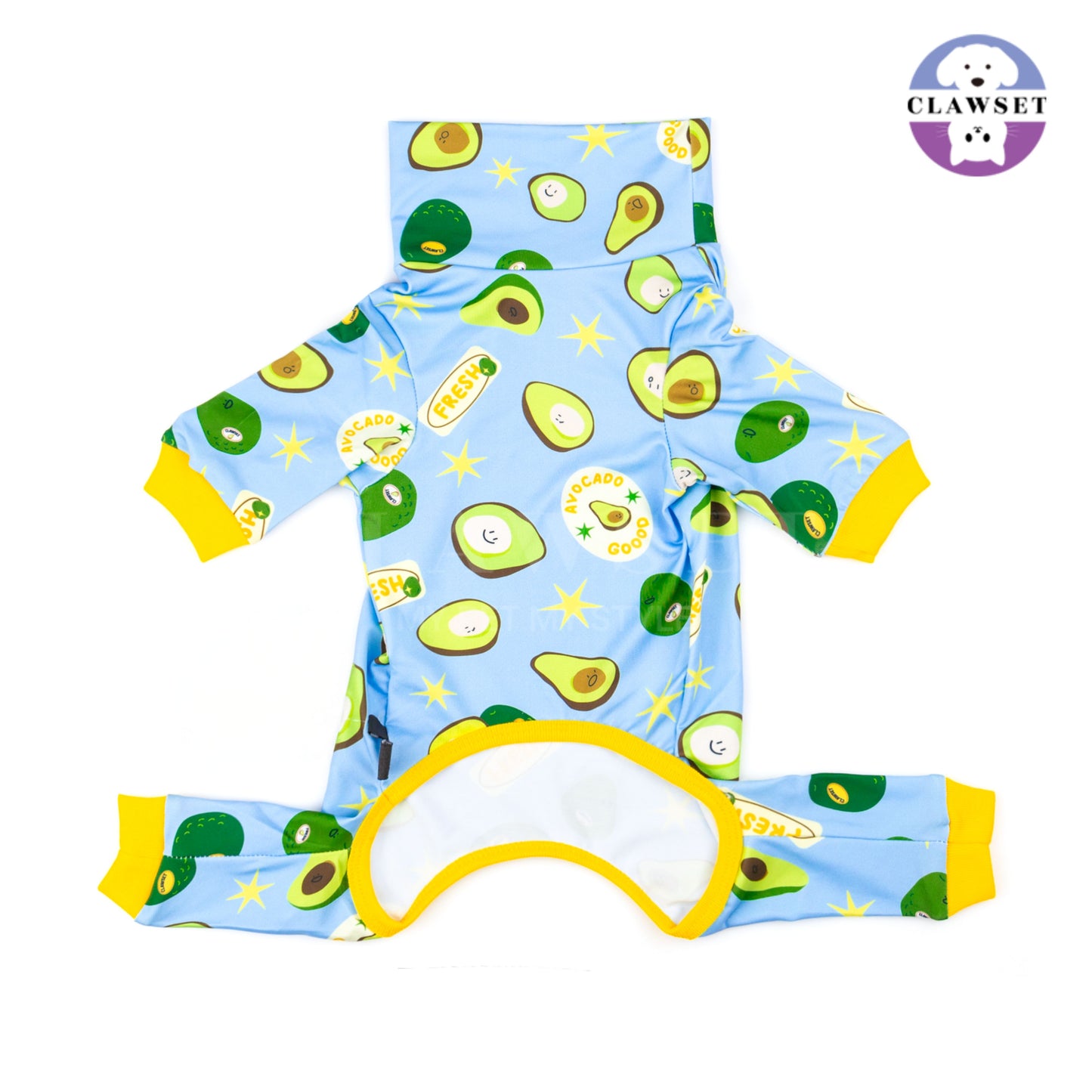 Clawset - Pet Fashion - Pajamas (Baju Piyama Anjing & Kucing) - Veggies Collection – Avocado (Biru)