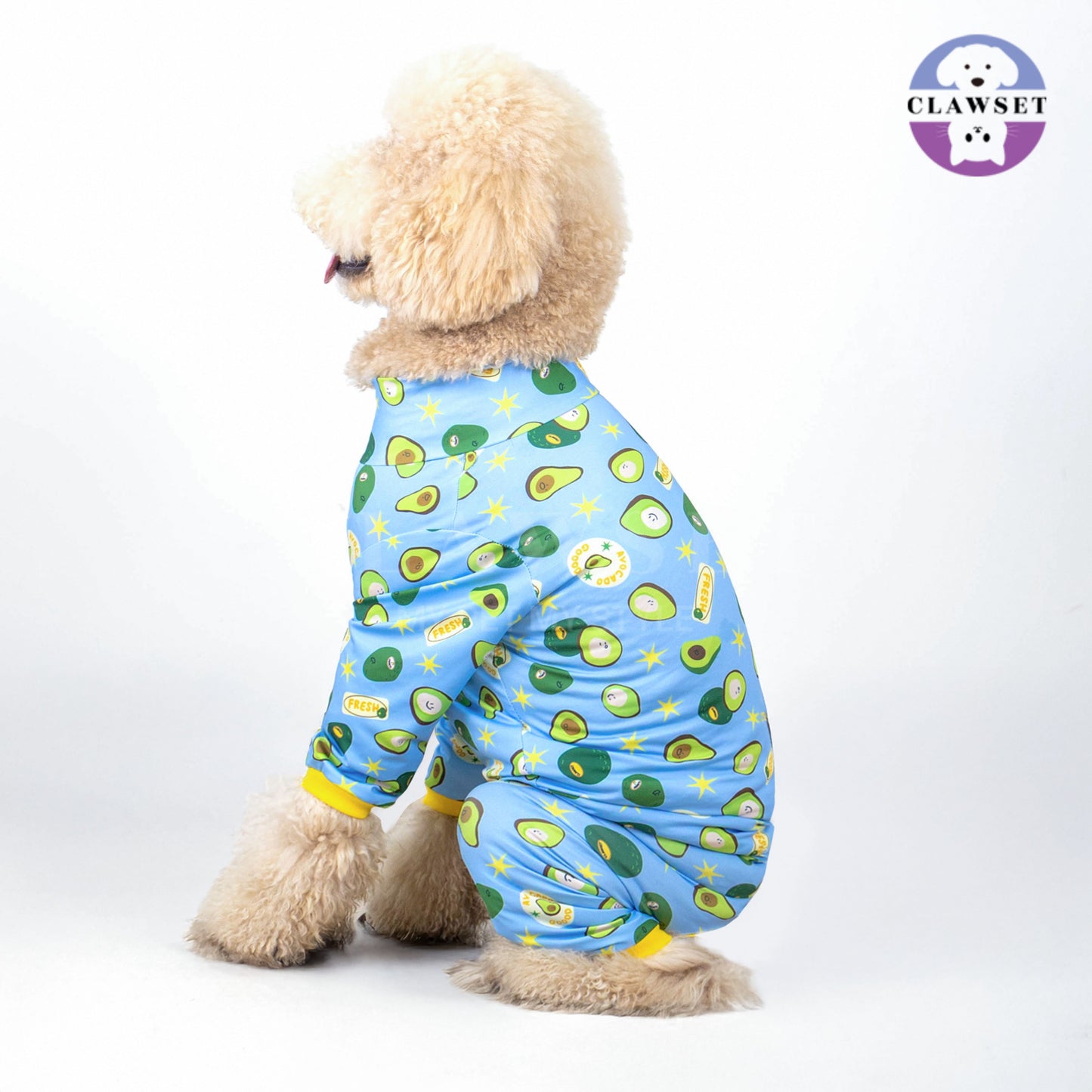 Clawset - Pet Fashion - Pajamas (Baju Piyama Anjing & Kucing) - Veggies Collection – Avocado (Biru)