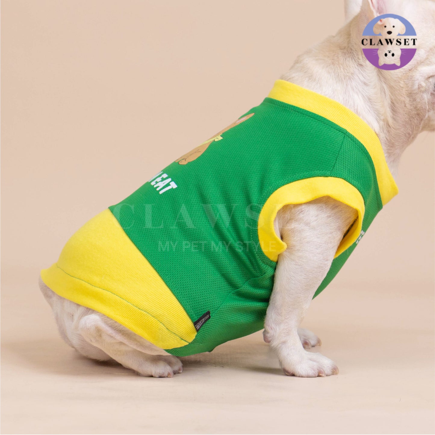 Clawset - Sporty Collection - Tank Top (Baju Anjing & Kucing) - Team Eat (Hijau)