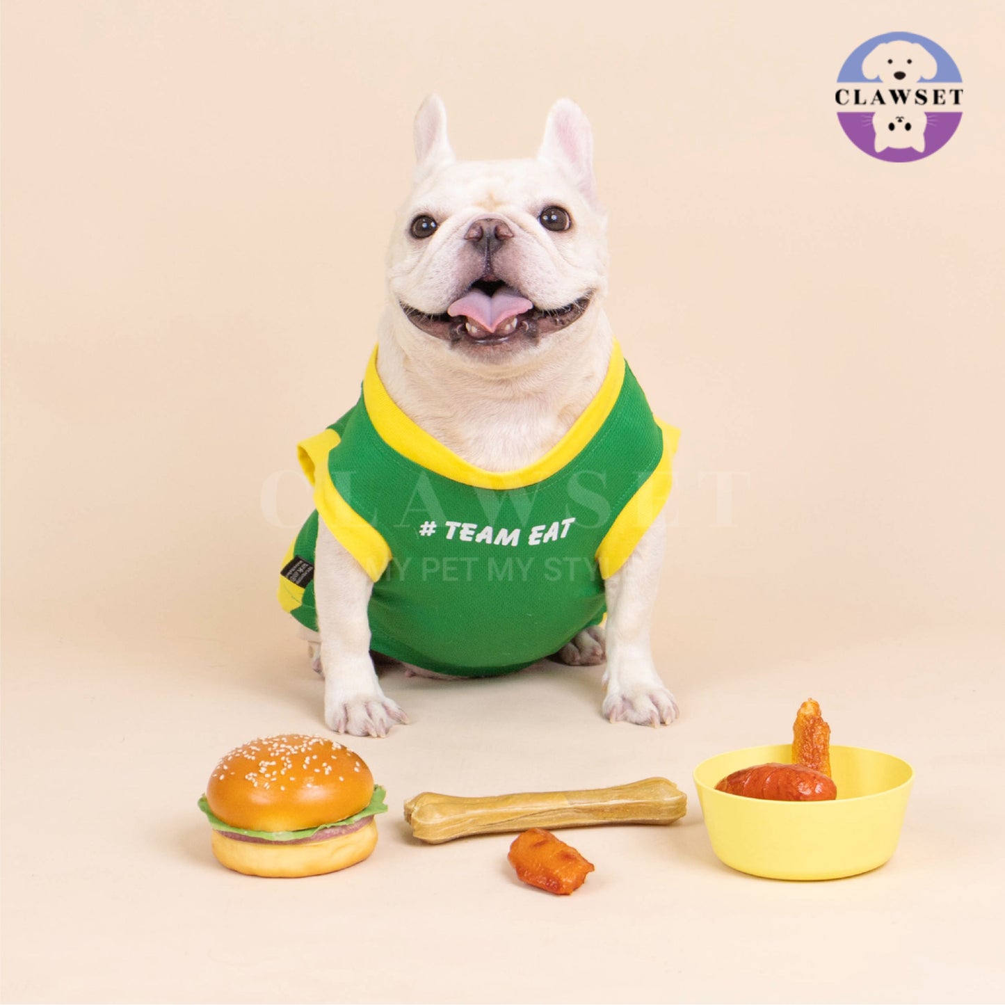 Clawset - Sporty Collection - Tank Top (Baju Anjing & Kucing) - Team Eat (Hijau)