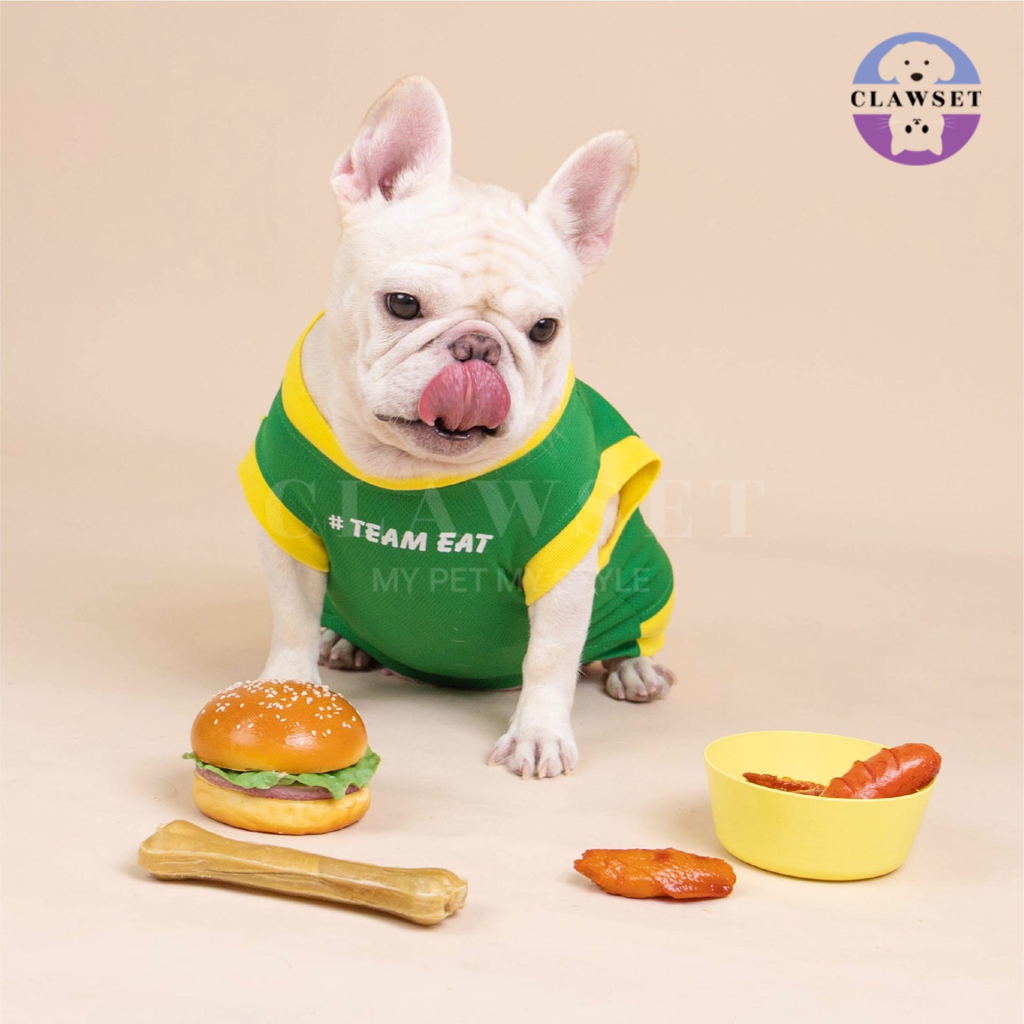 Clawset - Sporty Collection - Tank Top (Baju Anjing & Kucing) - Team Eat (Hijau)