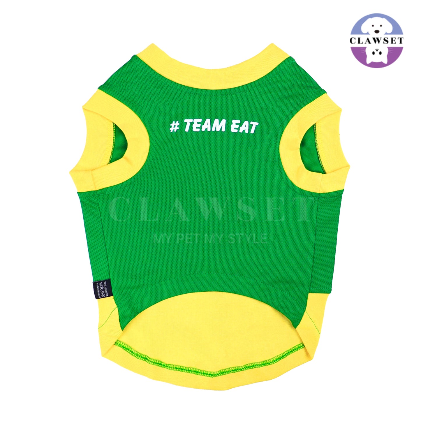 Clawset - Sporty Collection - Tank Top (Baju Anjing & Kucing) - Team Eat (Hijau)