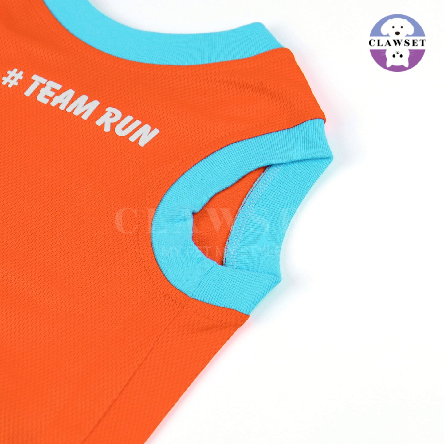 Clawset - Sporty Collection - Tank Top (Baju Anjing & Kucing) - Team Run (Orange)