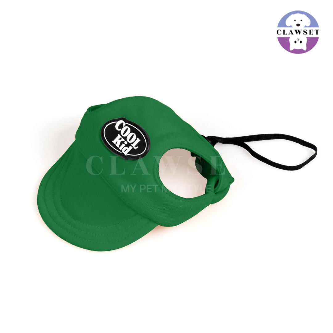 Clawset - Pet Hat (Topi Anjing & Kucing) - New Cool Kid Hat - Green (Hijau)