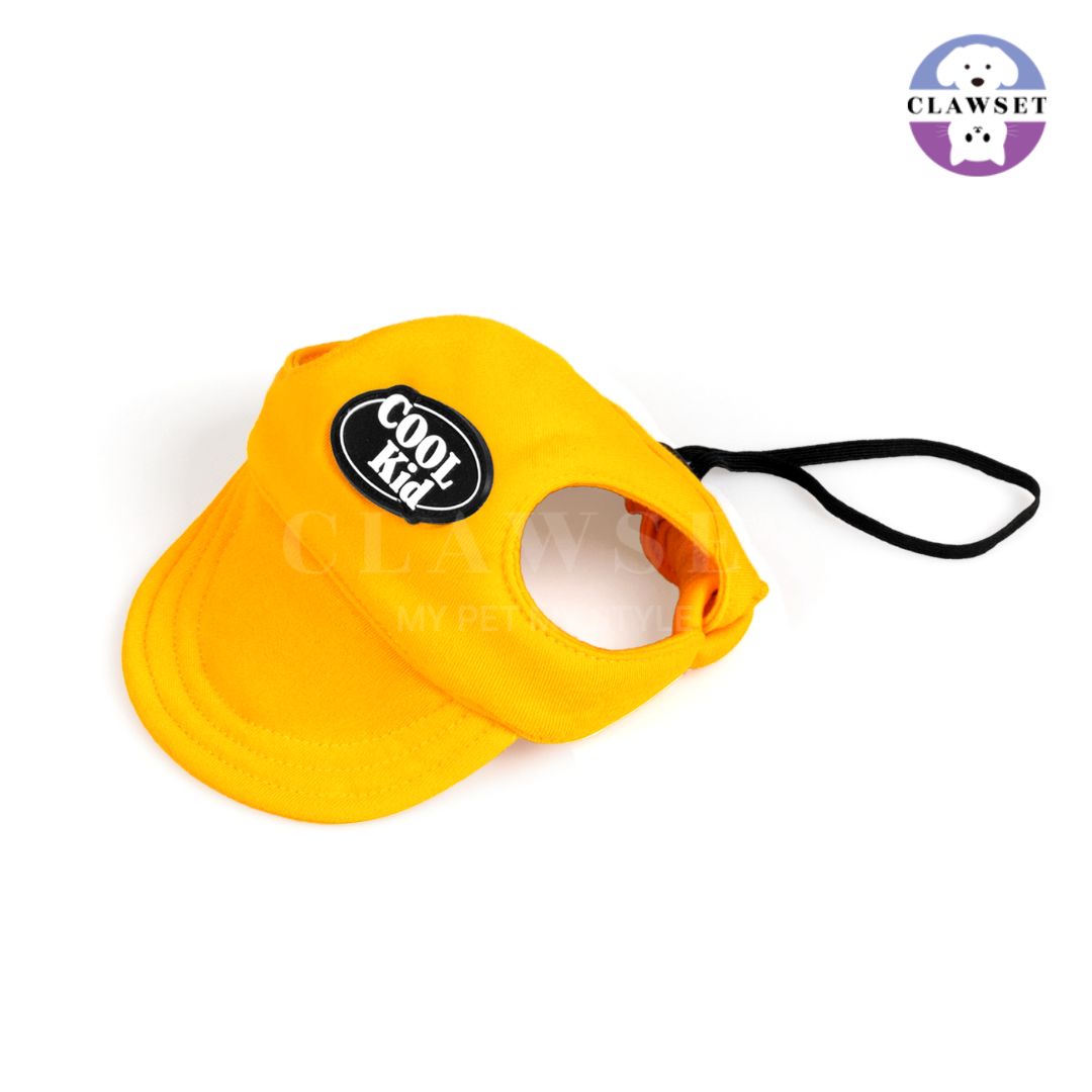 Clawset - Pet Hat (Topi Anjing & Kucing) - New Cool Kid Hat - Yellow (Kuning)