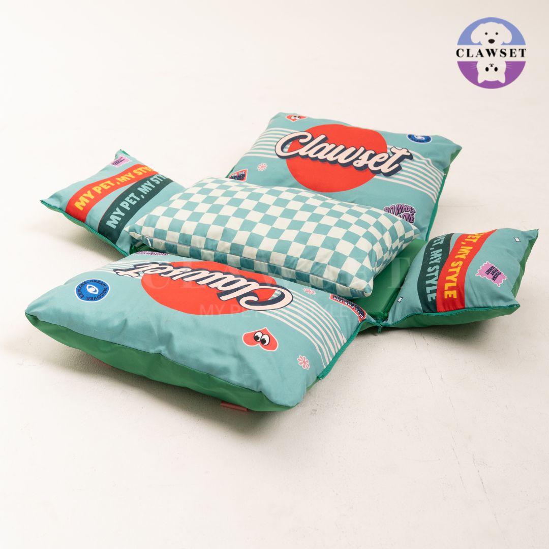 Clawset - 3 in 1 Pet Carrier (Tas Anjing & Kucing) Bag, Bed, Car Seat - Green