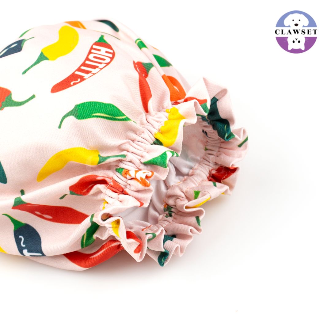 Clawset - Pet Snood (Penutup Telinga Anjing & Kucing) - Veggies - Spicy Chilli