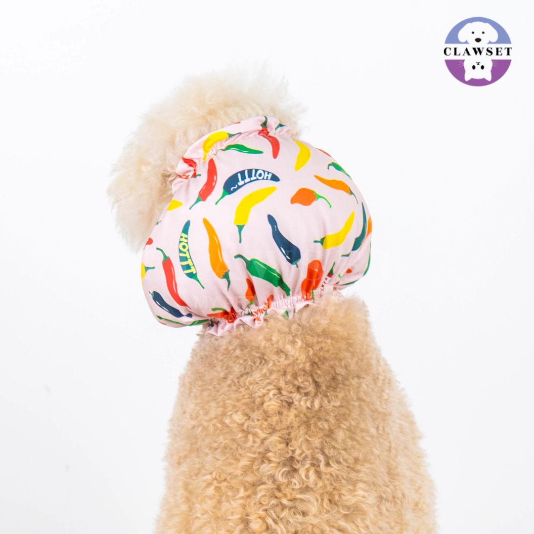 Clawset - Pet Snood (Penutup Telinga Anjing & Kucing) - Veggies - Spicy Chilli