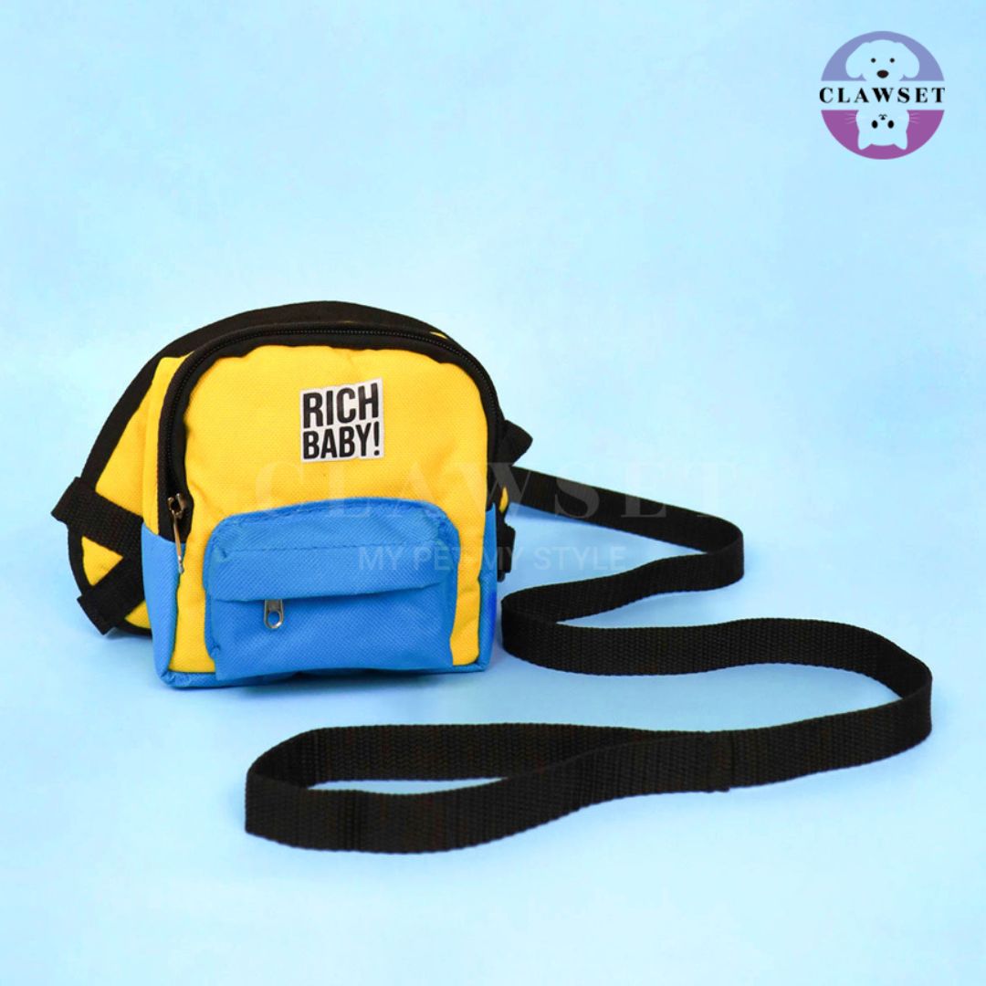 Clawset - Richy Bag - Bag with Leash Set (Tas Anjing & Kucing) - Yellow