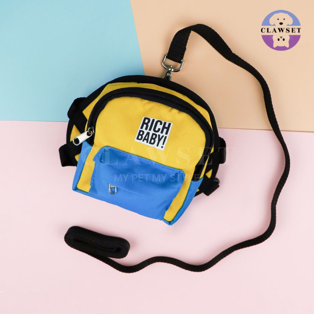 Clawset - Richy Bag - Bag with Leash Set (Tas Anjing & Kucing) - Yellow