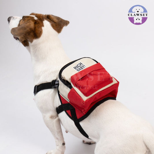 Clawset - Richy Bag - Bag with Leash Set (Tas Anjing & Kucing) - Cream